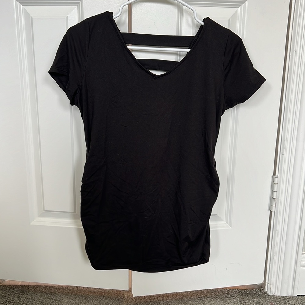 Full Moon Maternity Black Knit Top